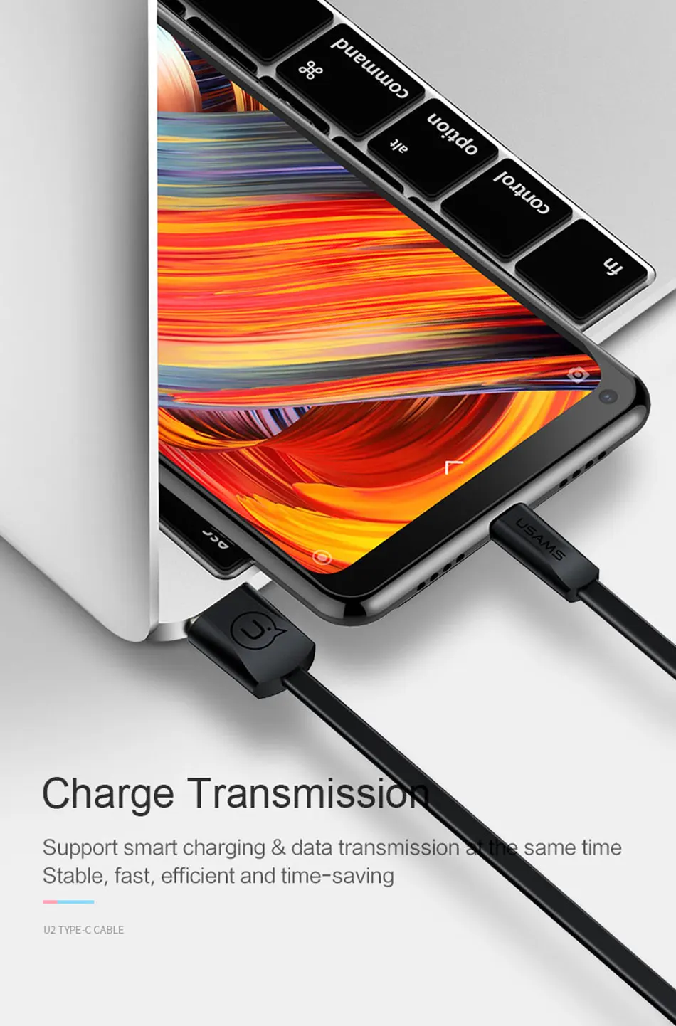 10 шт./партия кабель type-C для samsung Xiaomi type c USB кабель USAMS USB C зарядное устройство синхронизации данных 10 P/L type c кабель для зарядки