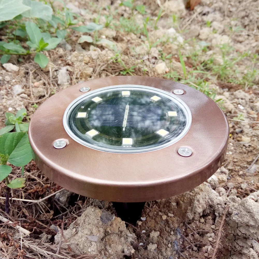 4 шт. на солнечных батареях наземный свет водонепроницаемый садовый путь палуба