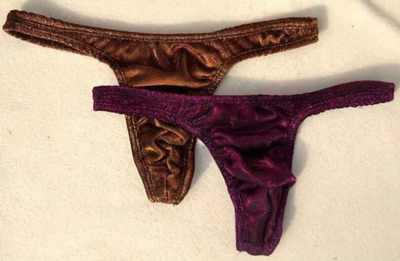 Блестящие мужские стринги 3 цветов сексуальное нижнее белье с Т-образной спинкой