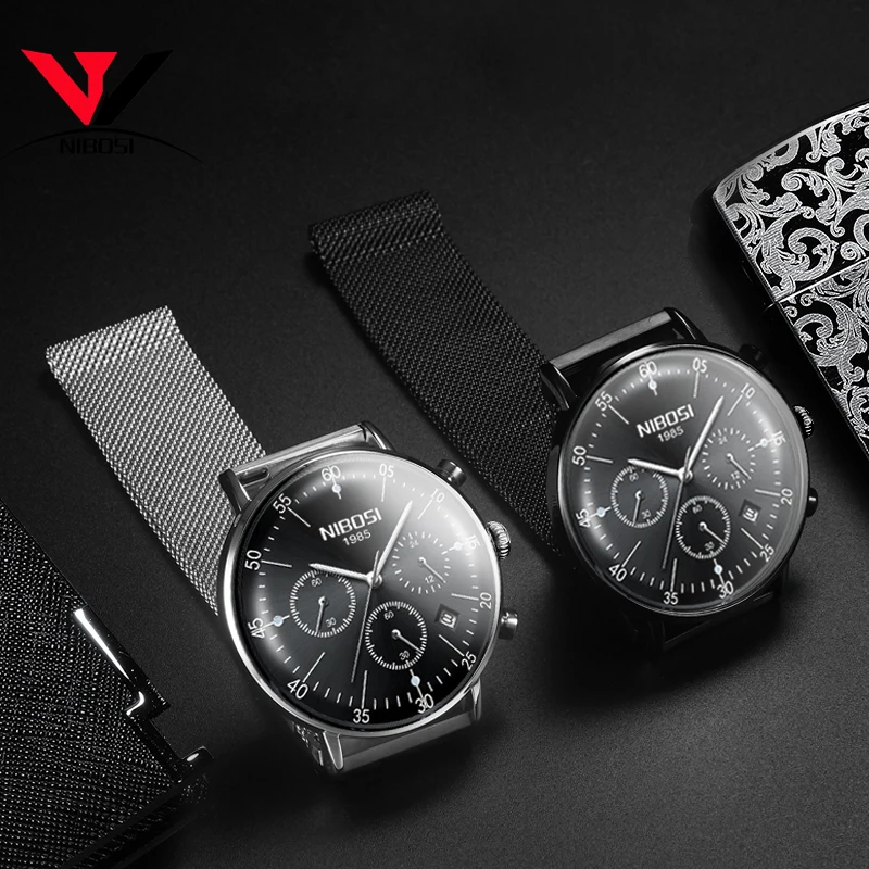 Montre Homme 2018 NIBOSI создать часы для мужчин спортивные армейские военные аналоговые