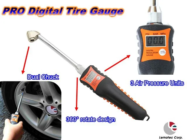 LEMATEC Pro цифровой ЖК датчик давления в шинах для автомобилей и