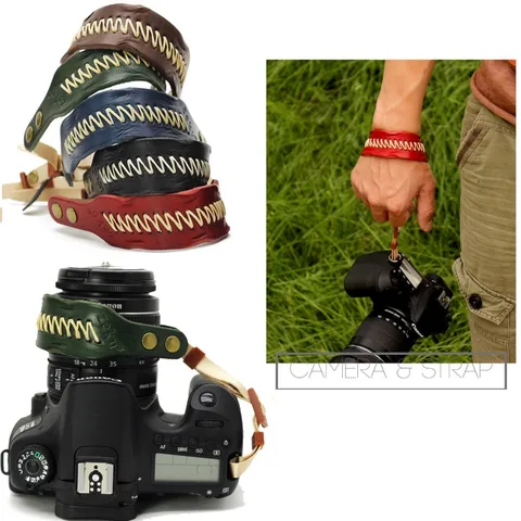 Кожаный ремешок Nicad для камеры-Удобная подкладка, повышенная стабильность ручки и безопасность для всех Canon Nikon Sony