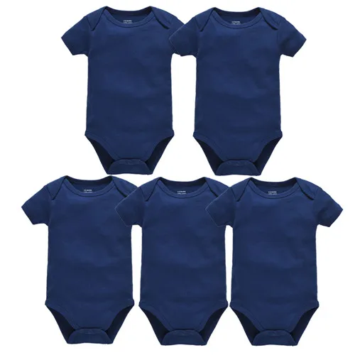 3PCS/lot 5PCS/lot 7PCS/lot 8PCS/lot Baby Boy Girl Clothes Short Sleeve Cotton Solid Baby Jumpsuit roupa de bebes Unisex Bodysuit - Цвет: 5HY2213