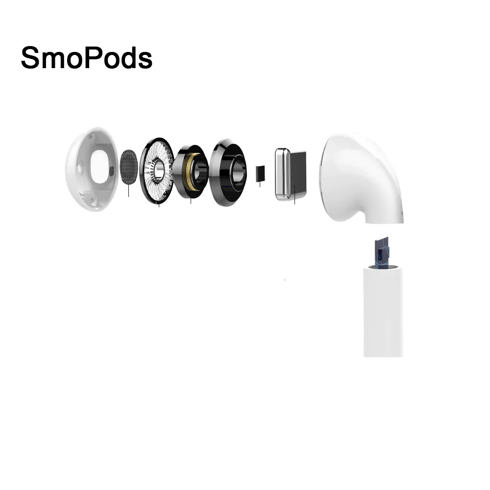 SmoPods Новый 1st gen Bluetooth 5 0 стерео 3D HIFI TWS симфоническая Музыка наушники в ухо Авто