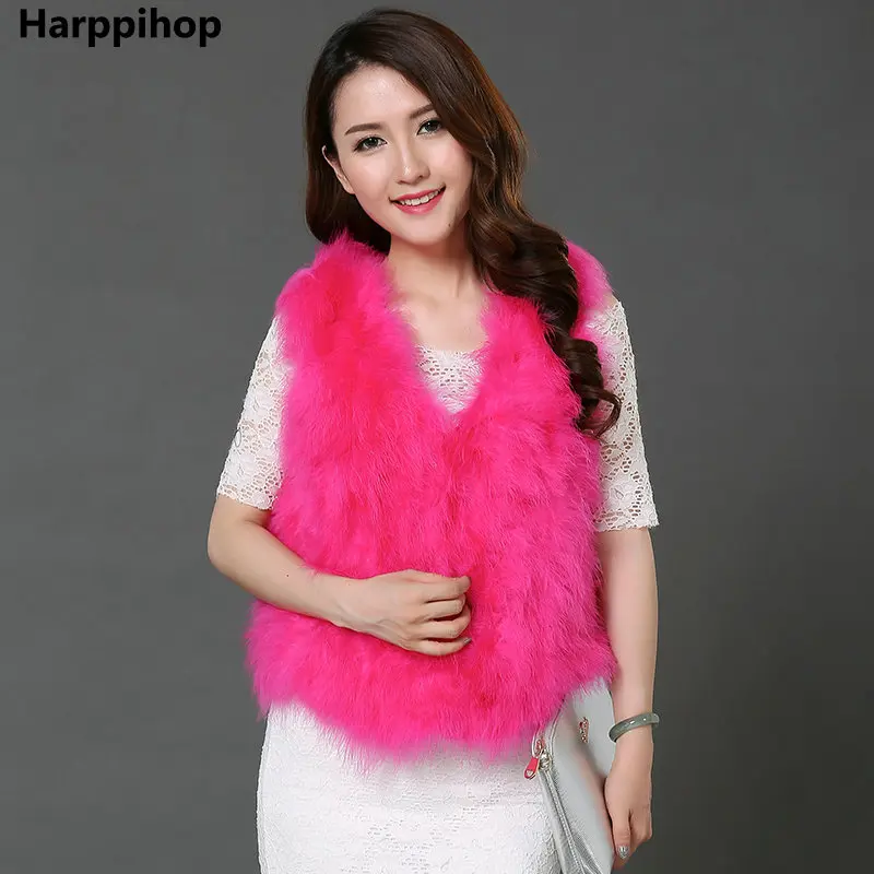 Шуба из меха индейки 100% натуральные перья страуса хит продаж 2017|fur coat|feather fur vestfur