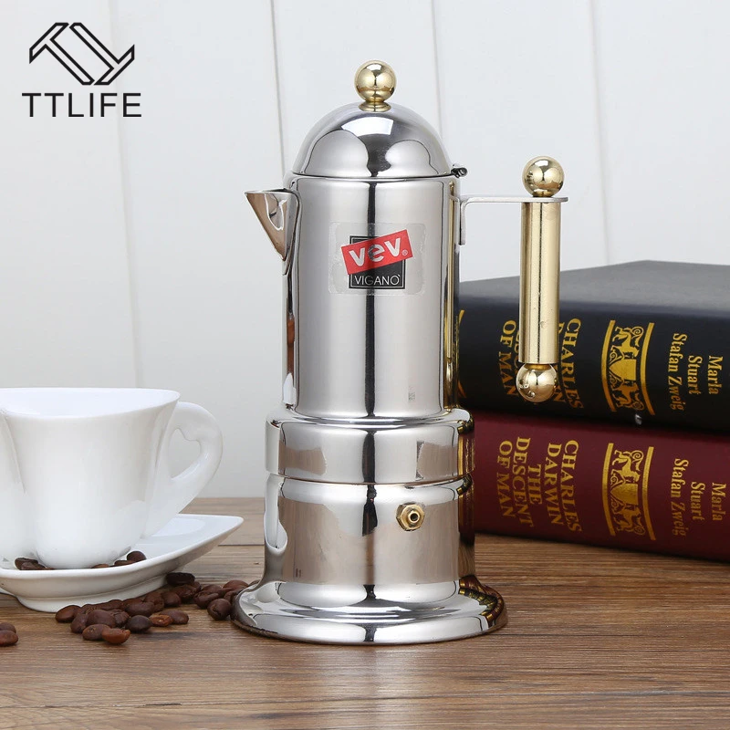 Кофеварка TTLIFE для эспрессо латте из нержавеющей стали|Кофейники| |