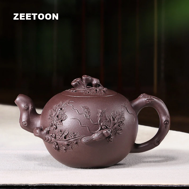375cc аутентичный Исин Чайник Китайский Здоровый фиолетовый глина бутик Белка