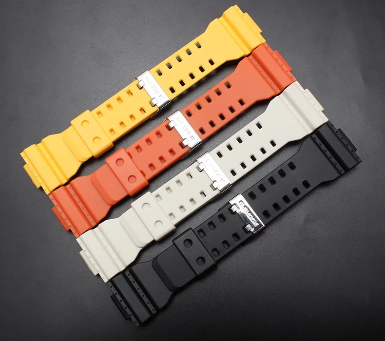 SIKAI качественный резиновый ремешок для часов с чехол для Casio GA100 GA-110 GD120 силиконовый мужской водонепроницаемый ремешок для часов с оболочкой