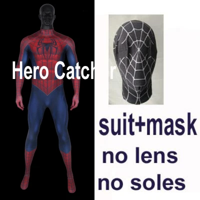 suit eyes no soles Герой зрелище Одежда высшего качества 3D принт «Человек-паук»; Косплэй костюм Тоби костюм Человека-паука из спандекса костюм raimi костюм Человека-паука, изготовленные на заказ для мужчин - Цвет: suit eyes no soles