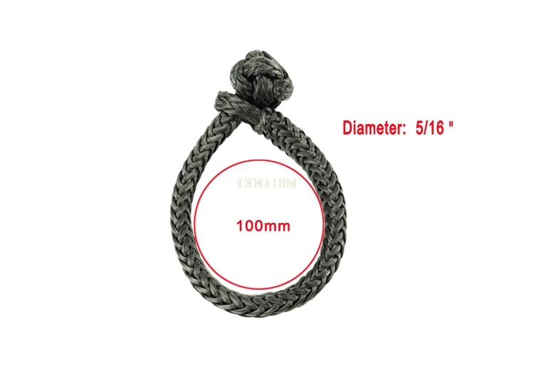 Сверхвысокий полимерный трос 100 мм Скоба для лебедки ATV внедорожника