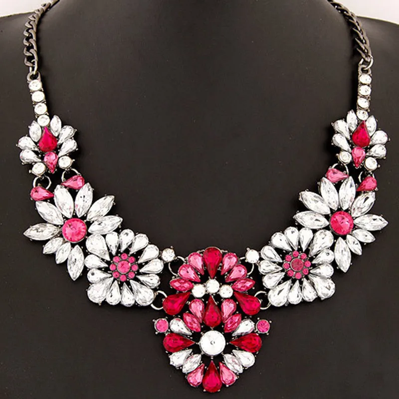 Boho Золото Серебро Покрытием Crystal Колье Себе Ожерелье Серьги Свадебные Ювелирные