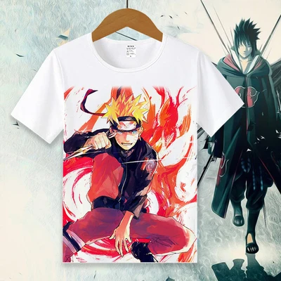 010 Новая футболка с Наруто Аниме Футболка женская футболка Janpan Uchiha Sasuke Косплей топы Мужские футболки с коротким рукавом - Цвет: 010
