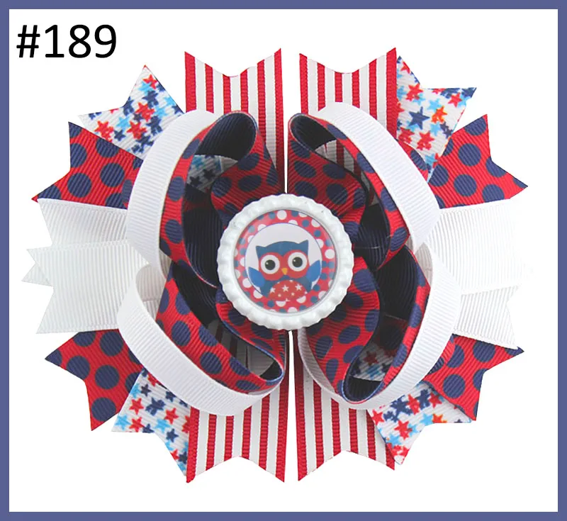 

free shipping 12pcs Newest 4th of july hair bows Girl boutique hair bows Patriotic Bows fourth of july hair bows 102-121