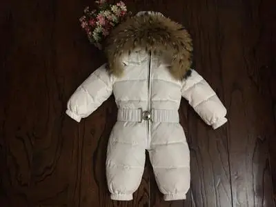 Детский пуховик, детский лыжный пуховик, пальто с воротником из натурального енота для детей 0-6 лет - Цвет: 10