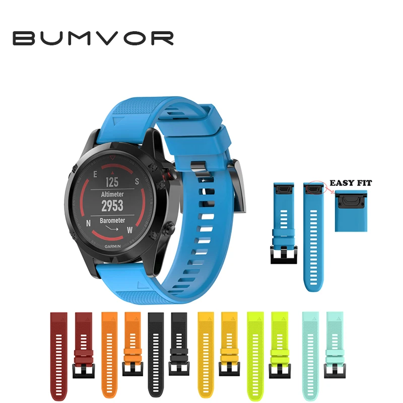 Bumvor ремешок для часов Ремешок Garmin Fenix 5 easy fit замена группы Forerunner 935 GPS часы