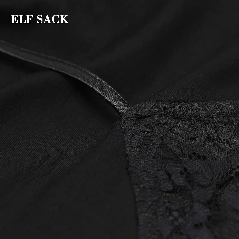 Женское кружевное платье ELFSACK Повседневное до колена с длинным рукавом и