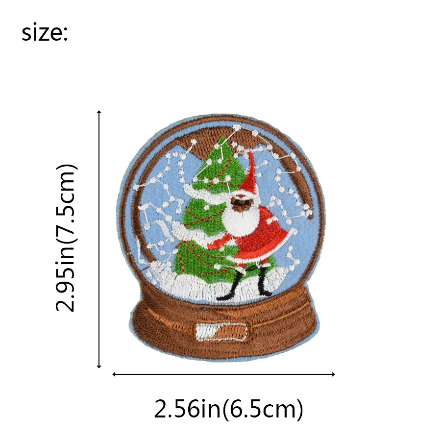 Diy рождественские нашивки с хрустальным шариком для одежды железная вышитая