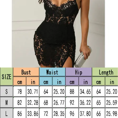 2019 Summer Women's Lady Lace Sexy Formal Party Fashion Dress Clothing Sleeveless Bodycon Black Mini | Женская одежда