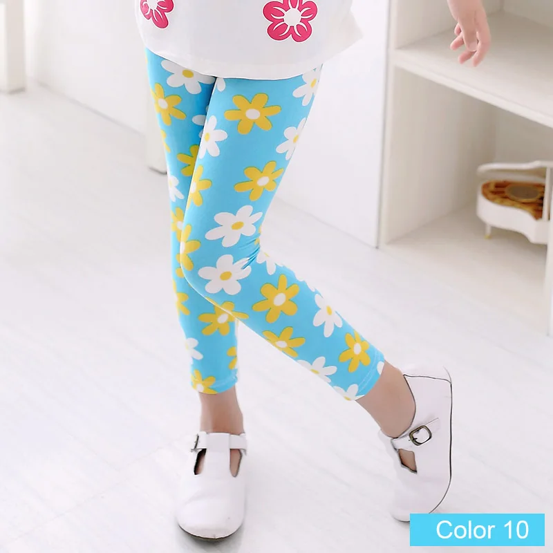 Color10 SheeCute/леггинсы для девочек; детские штаны с принтом; детские вязаные леггинсы; сезон весна-осень; 21 цвет; От 2 до 13 лет; SCA001 - Цвет: Color10