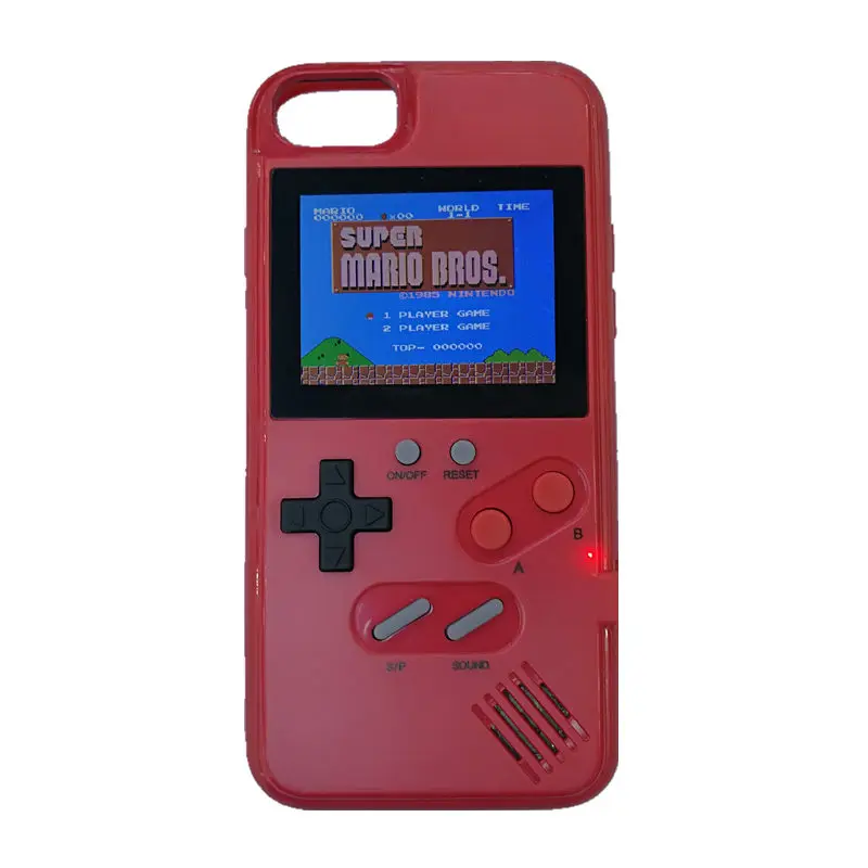 red Tetris игровой телефон силиконовый чехол ТПУ защитный чехол портативные игровые консоли Ретро игровой плеер для iphone 6 7 8 8plus X XS Max Xr - Цвет: red
