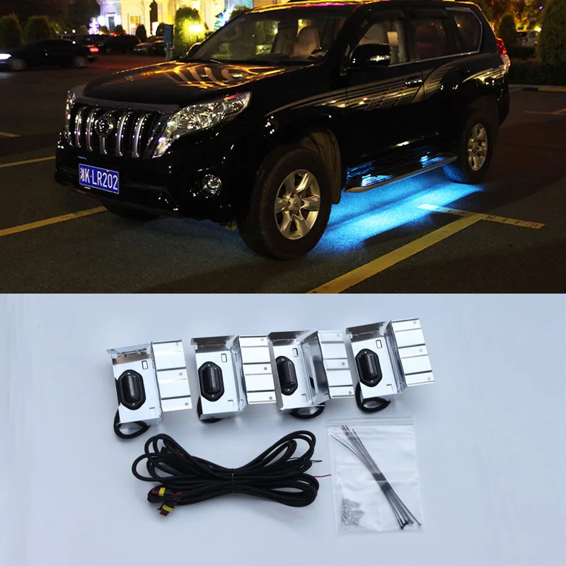 2010 -2018 4 stücke LED Tür Seite Schritt Trittbrett Lichter Für Toyota Land Cruiser Prado FJ 150 2018 zubehör