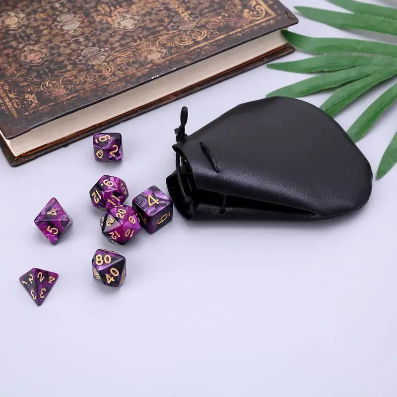 Классическая сумка Leathe Dice Bagr на шнурке Скорпион карман для хранения монет