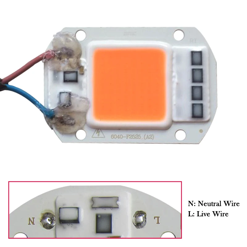 10 шт. COB Светодиодный прожектор бусины AC220V 20 W 30 50 Высокая мощность чипов нет