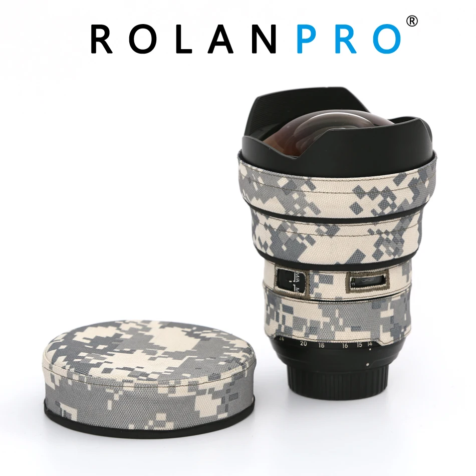 ROLANPRO пальто для объектива камеры Камуфляж Nikon AFS 14 24 мм F2.8G ED защитный рукав SLR