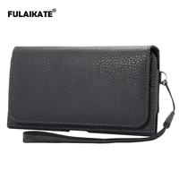 fulaikate 6 3 lanyard litchi wallet bag for samsung galaxy mega gt i9200 card pocket waist universal holster for s8 plus case