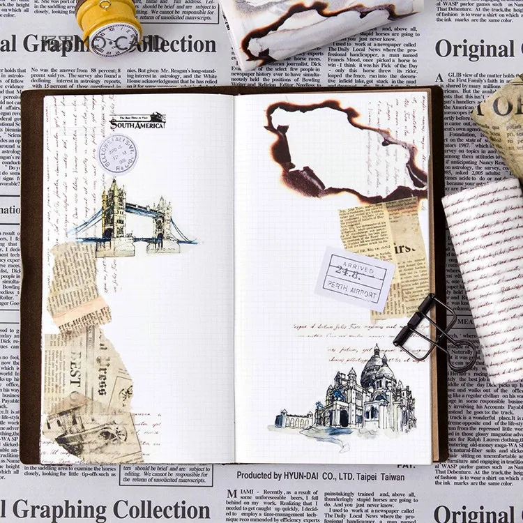 10 см Широкий Ретро Винтаж декоративные маскировки Клейкие ленты старый сожгли