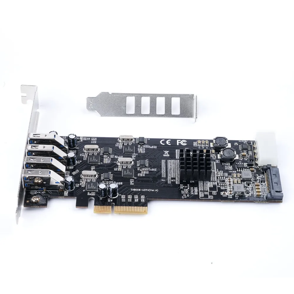 ORICO 4 порта USB 3 0 PCI-e Расширительная высокоскоростная карта 5 Гбит/с 4/15 pin PCI Express HDD