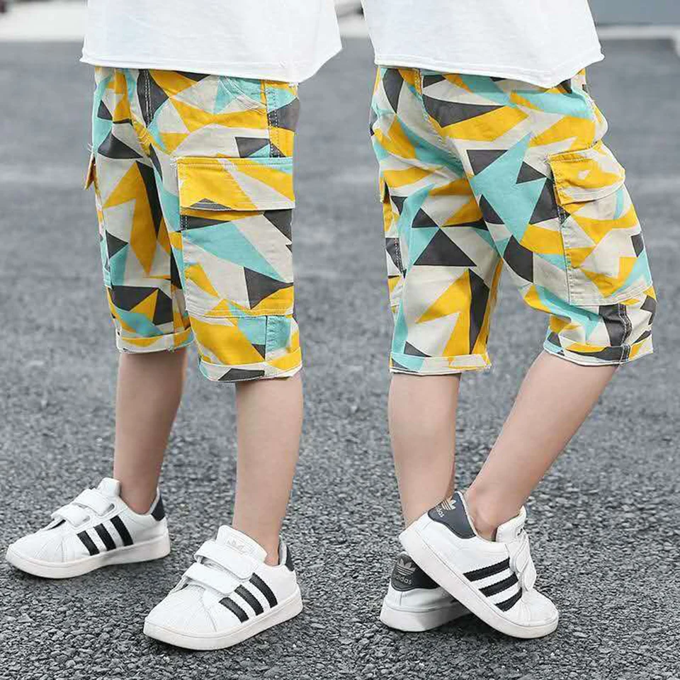 Высококачественные летние шорты для мальчиков 2 цвета мягкие хлопковые с