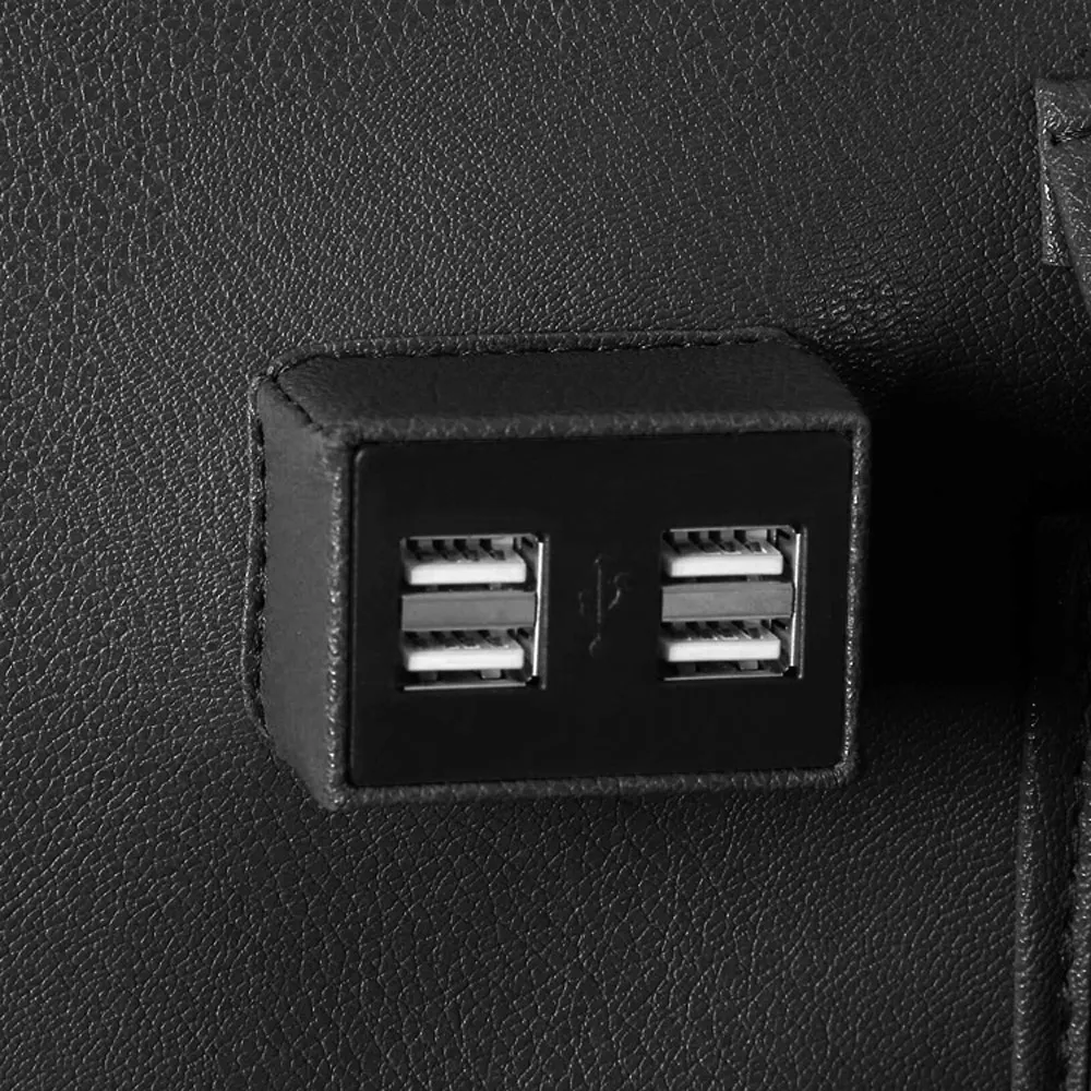 4 USB) высокое качество автомобиля задняя Многофункциональный Органайзер Карманный, из искусственной кожи сумка для хранения автомобиля заднего Органайзер на спинку сиденья
