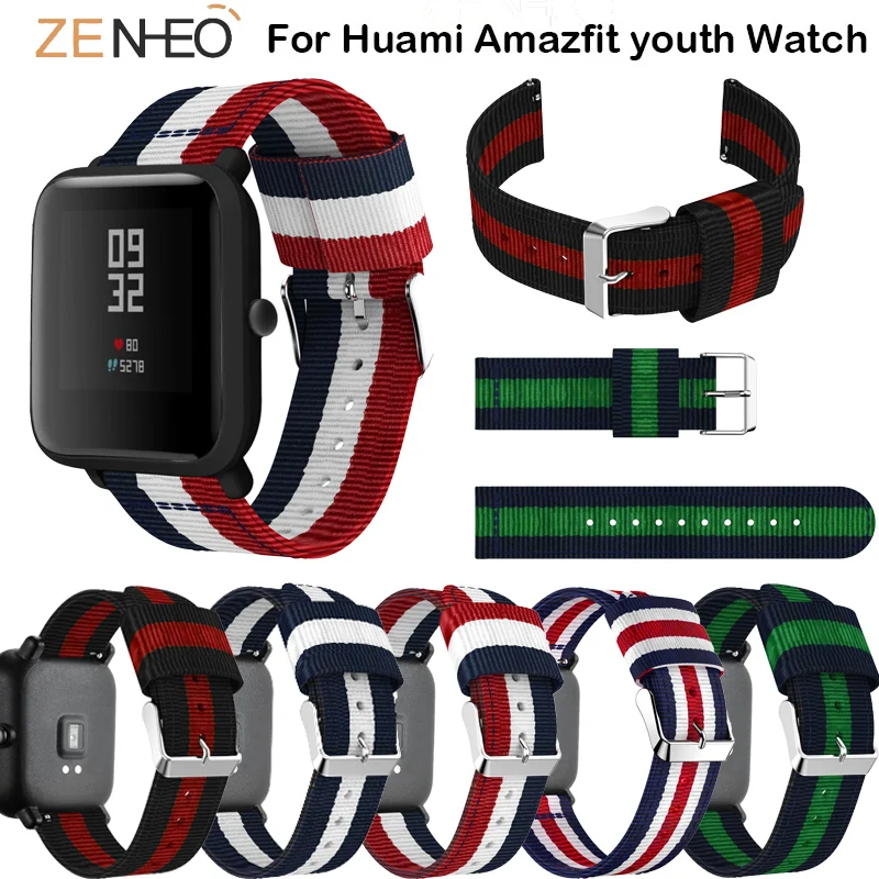 Нейлоновый ремешок для часов Huami Amazfit Bip BIT PACE Lite Youth 20 мм Samsung Galaxy 42 браслет|Ремешки