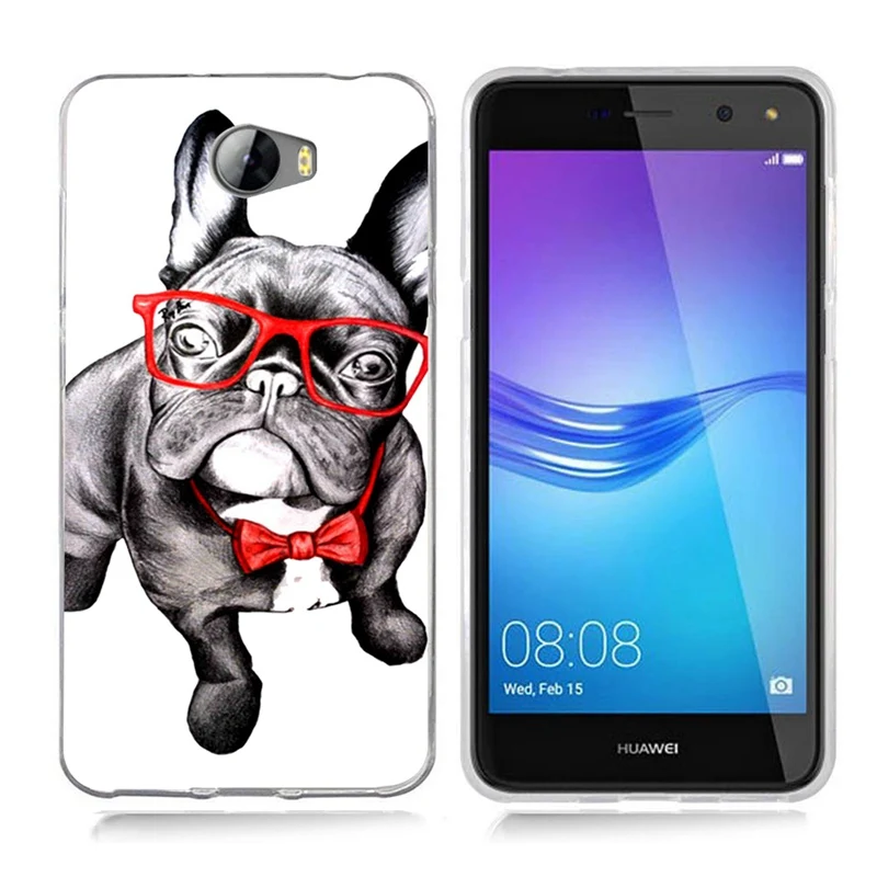 Чехол для Huawei Y5 ii Y5ii Cover/5A LYO-L21/Y6 II компактный ТПУ цветной мягкий чехол с рисунком