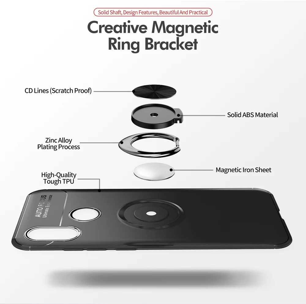 Чехол для Redmi Note 7 Xiaomi Pocophone F1 чехол кольцо силиконовый Магнитный A2 8 Lite SE 6A 6 Pro |