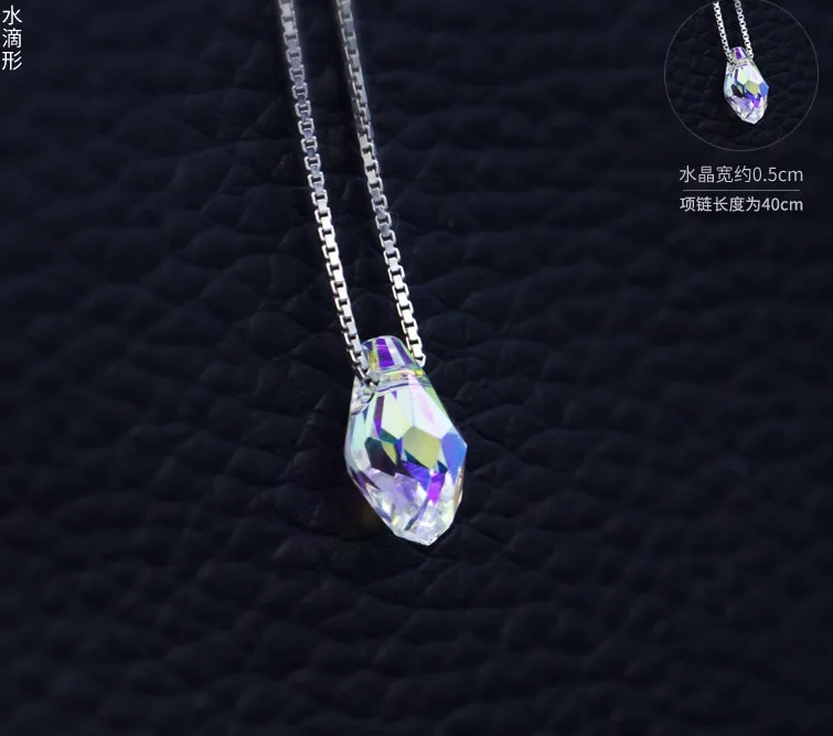 Женское ожерелье ручной работы из серебра 100% пробы С Оригинальными кристаллами