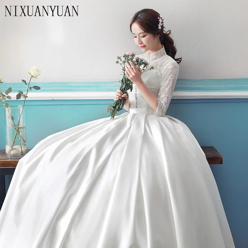 Бальное платье простой дизайн с длинным рукавом торжественные платья кружевом