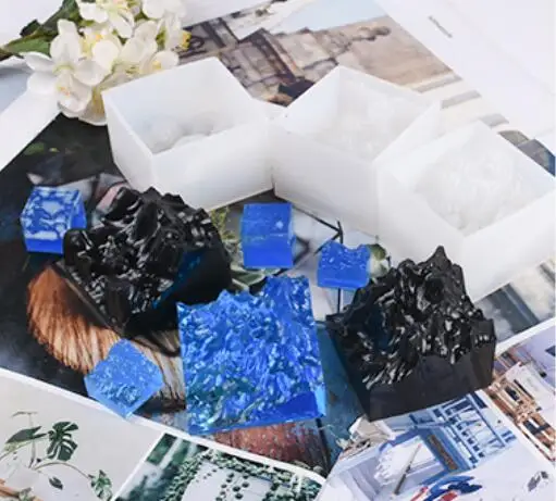 

3 styles Diy mountain peak broken snow mountain silicone mold jewelry ornaments Crystal Epoxy DIY Silicone Mould