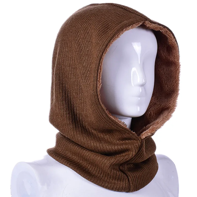 coffee Зимние женские и мужские вязаные шапки бини шарф для мальчиков Skullies Beanies Зимние плюшевые шапки для мужчин и женщин шапки Gorras Bonnet маски шапки - Color: coffee