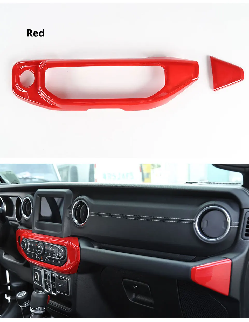 SHINEKA интерьерные молдинги для Jeep Wrangler JL+ панель управления кондиционера Декоративные наклейки аксессуары для jeep JL