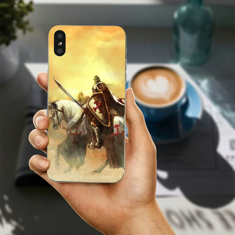 Для iphone 5 Чехол Knight Templar Мягкие TPU силиконовые чехлы для телефонов чехол 8 7 6 6s Plus X 5S