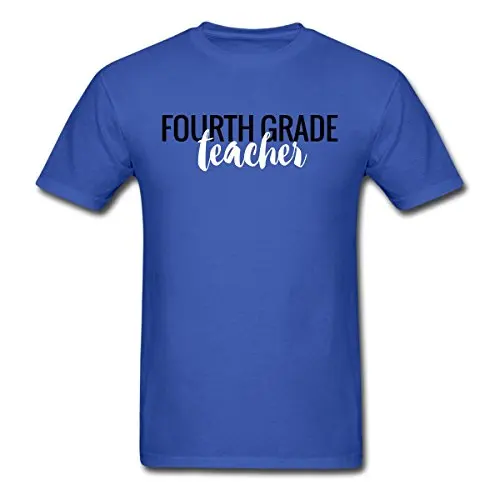 2017 моды популярные TeacherTshirts Четвертом Классе Учитель мужская Футболка 100% хлопок
