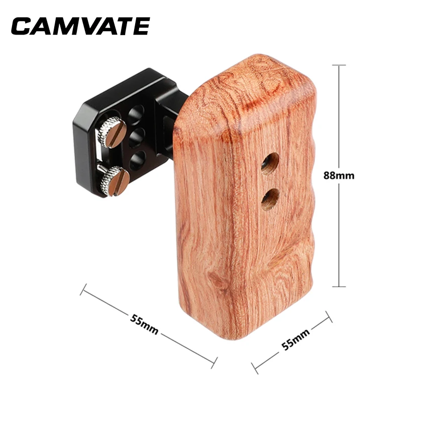 Рукоятка с деревянной ручкой CAMVATE (справа) 1/4 дюйма для Panasonic Серии GH C1649|Аксессуары