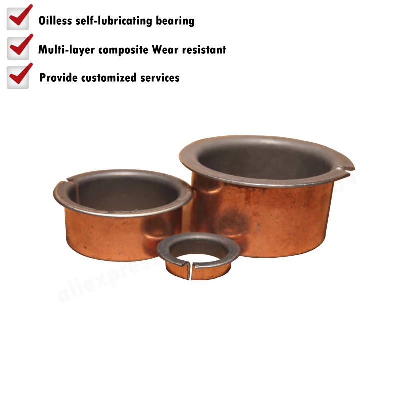 SF-1F 16100 16120 16150 16170 16200 16220 18100 18120 Flange Self Lubricating Composite Bearing Bushing Sleeve Oil free Sliding |