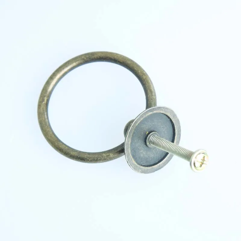 Rustico ретро простые мебельные кольца ручки винтажные бронзовые для выдвижных