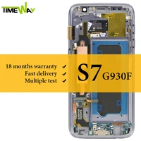 100 tested for samsung s7 lcd dispaly super amoled with frame with touch screen assembly for samsung s7 g930f lcd screen