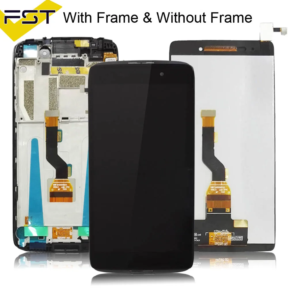 4.7 ''For Alcatel One Touch Idol 3 OT6039 6039 6039A 6039 K 6039Y Display LCD Touch Screen Digitizer Assembly Con telaio