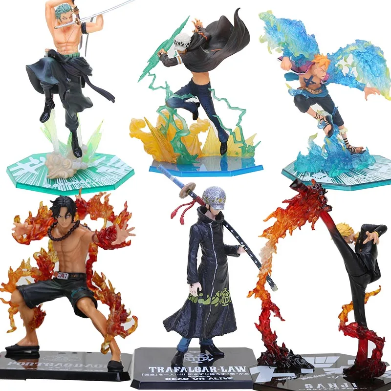 

One Piece Action Figure Marco Trafalgar Law luffy ace sanji Shanks zoro Fighting Battle Ver. PVC Action Figure Toy