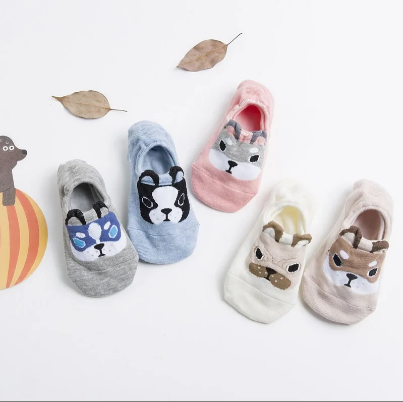 Невидимые носки милые Harajuku для щенков женская летняя Корейская версия забавных